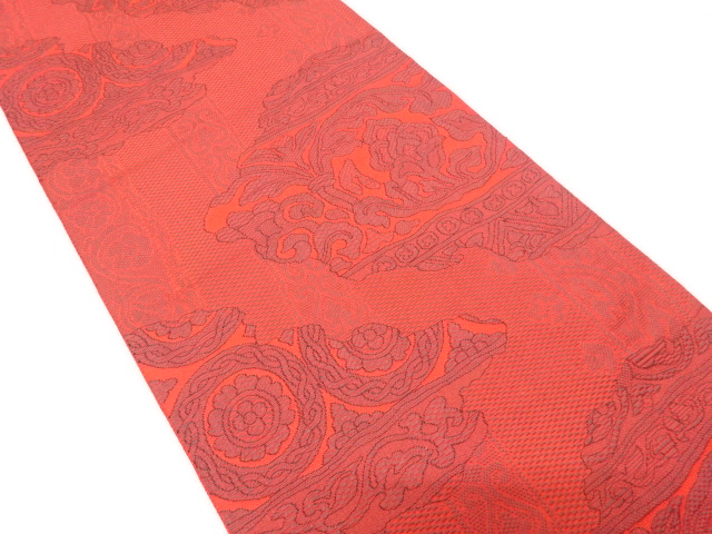 JAPANESE NAGOYA OBI / WOVEN FLORAL SARASA
